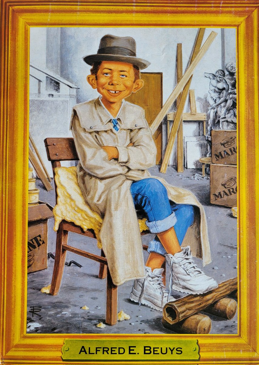 Comickritik1's tweet photo. Der Alfred der Woche!
#alfredeneumann #alfredeneuman #mad #madmagazine #alt #retro #sammlung #zeichnung #comics #comicheft #comickritik #geschichte #history #humor #80er #80ies #kunst #künstler #josephbeuys #beuys #diegrünen #politik #andywarhol https://t.co/92Zr2uXg3k
