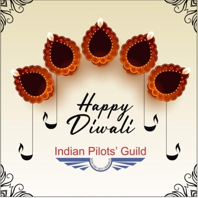 An occasion to celebrate victory over defeat, light over darkness, awareness over ignorance, an occasion to celebrate life. May this auspicious occasion light up your life with happiness, joy and peace. Happy Diwali!
<a href="/PilotsIndian/">Indian Commercial Pilots' Association</a> @airindiain 
#flyhigh #Festivaloflights
