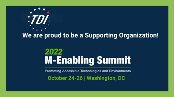 TDIforAccess's tweet photo. We’ll be there! Will you? Promoting #DigitalInclusion at #mEnabling22! Find out more at https://t.co/gKlMA9qytp #TDIforAccess https://t.co/uKSGQp7OSf
