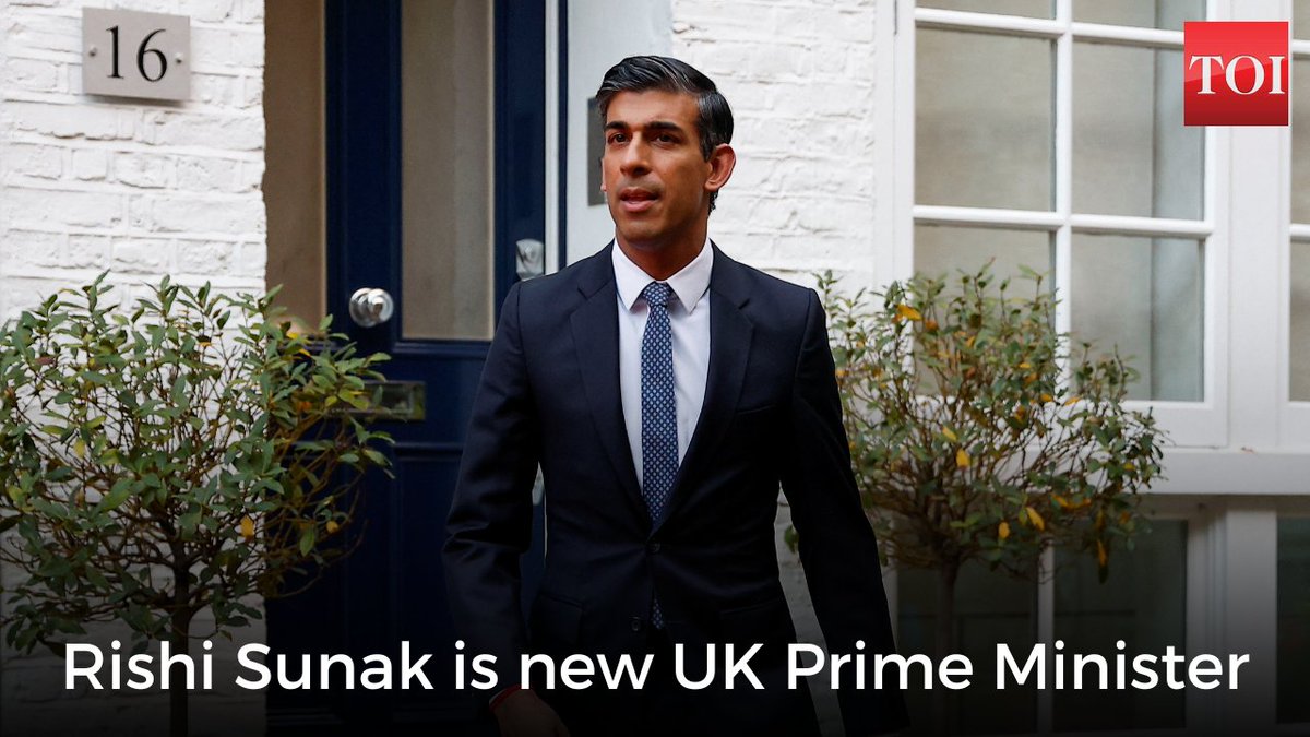 #BREAKING | #RishiSunak is new UK PM as rival candidate Penny Mordaunt withdraws from race 

LIVE updates: timesofindia.indiatimes.com/world/uk/uk-po…
