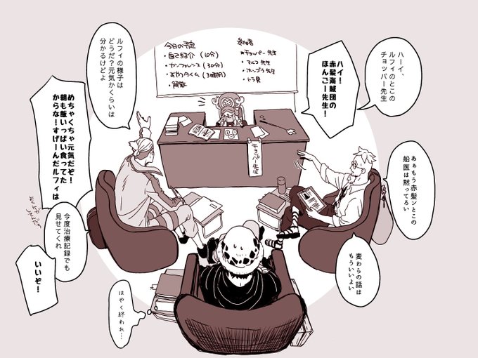 船医組描いてみたかった。 
