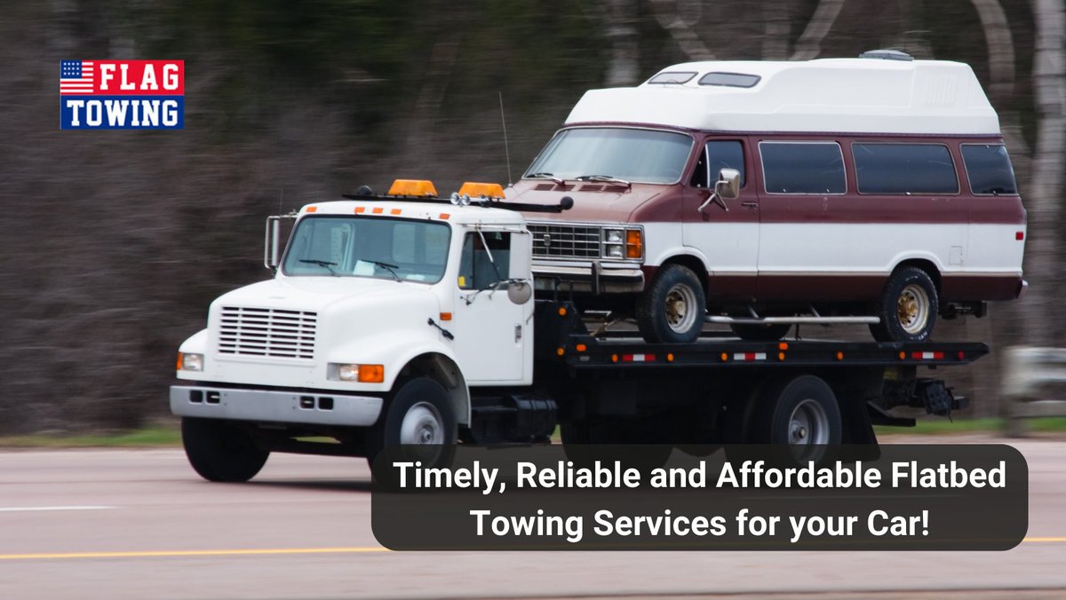FlagTowing's tweet photo. Stranded in the middle of the road? Need a #towtruck? Get the best flatbed towing service with Flag Towing at an affordable price. Learn why #flatbedtowing is the best option to #tow your car: https://t.co/kFR6lxrQhj https://t.co/9YSy5IVpE3