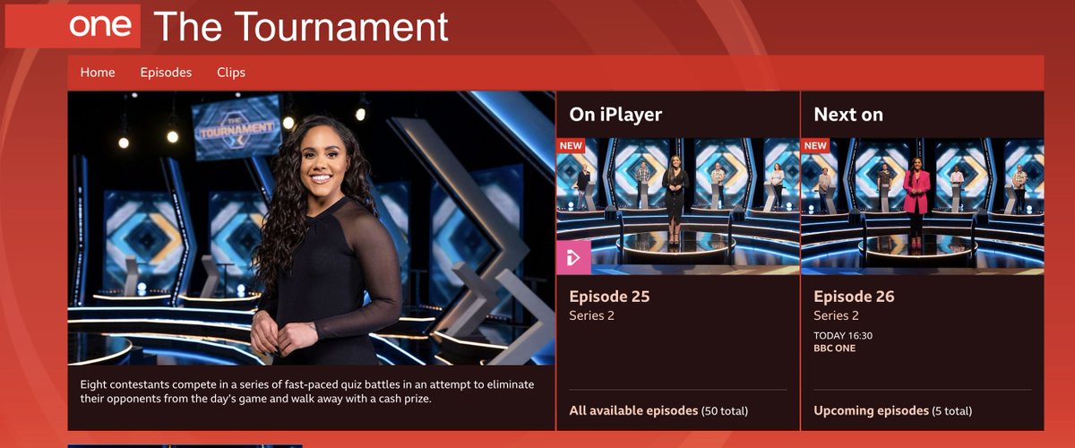 TheTournamentTV's tweet photo. Thanks so much to everyone who's watched and supported #TheTournament with @AlexScott during series two. There are still five more shows which will go out every day this week at 4:30pm on @BBCOne.
If that's not enough, don't worry, there are still plenty of eps on iPlayer! https://t.co/PS0IfMR7iK