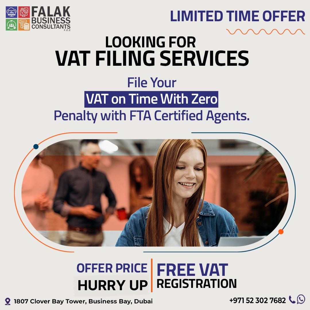 Looking for VAT Filing Services
Book Free Consultation Now
📞 +971 52 302 7682
🌐falakfzc.com
📩 sales@falakfzc.com
#VAT #taxes #consultancy #fbc #Falak #FZC #dubai #uae #VATfiling #vatfilingdubai #vatfilinguae #taxreturn #taxreturn2022 #vatuaetax #vatuae #taxuae