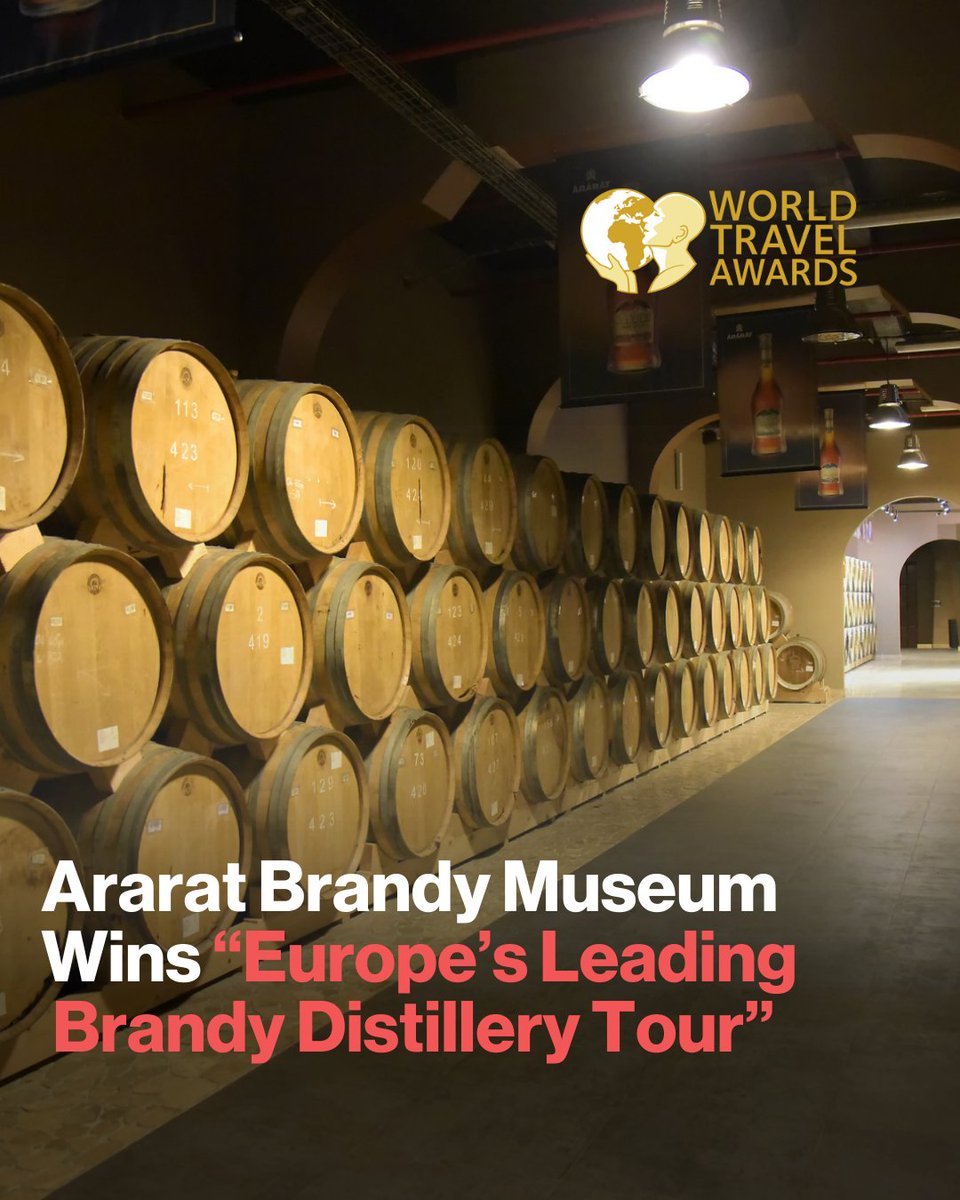ONEArmenia's tweet photo. Congratulations to the Ararat Brandy Museum for winning “Europe’s Leading Brandy Distillery Tour” at the @wtravelawards! They have also just been nominated for the "World's Leading Brandy Distillery Tour." Take a tour of the factory when in Yerevan.
Photo: Gerhard Huber https://t.co/1lSEtgumHL