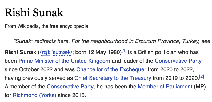 Crikey ! They're quick changing his Wikipedia page ! He only became PM 4 minutes ago !