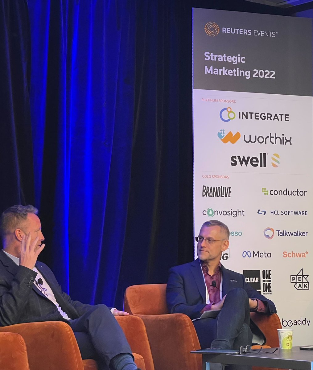 #Connection was a big theme at the Reuters Strategic Marketing Event – another highlight was a fireside chat with <a href="/nickpgraham/">Nick Graham</a> from <a href="/MDLZ/">Mondelēz Intl</a> on using data to build deeper human connections. Great to hear Nick's take on the power of Augmented Intelligence #SM22 <a href="/REMarketingCX/">Reuters Events: Marketing & CX</a>