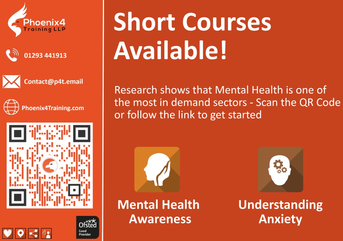 P4TLLP's tweet photo. We have plenty of short courses in a variety of sectors available! Come check out our mental health courses - it's one of the most in-demand sectors right now!

Scan the QR Code or follow the link to get started:
https://t.co/W2cfyMY1Yk

#training #cpd #CPDtraining #B2C #b2csale https://t.co/0vb142xEX3