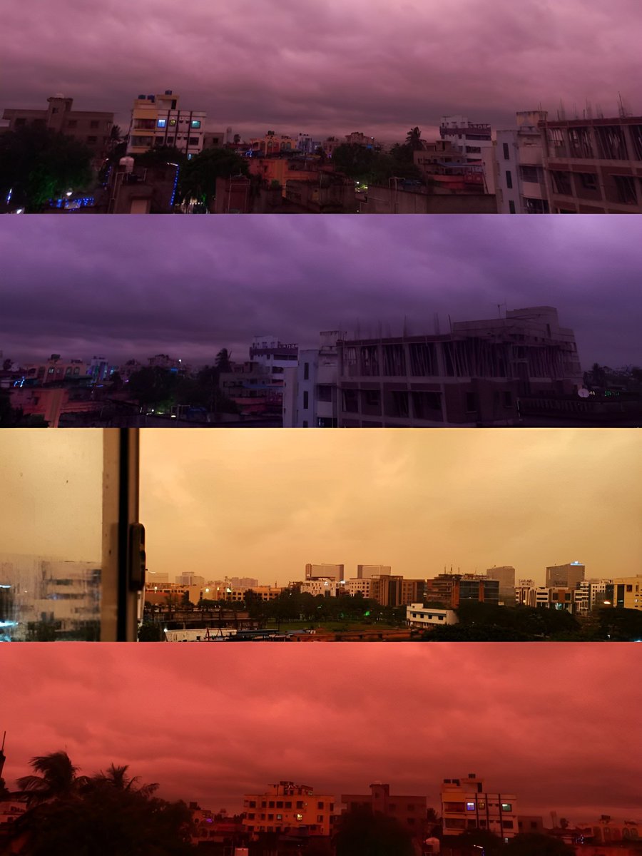 de6malya's tweet photo. A view of the Deepavali afternoon sky from Southern West Bengal. https://t.co/UMFvoDRmVn