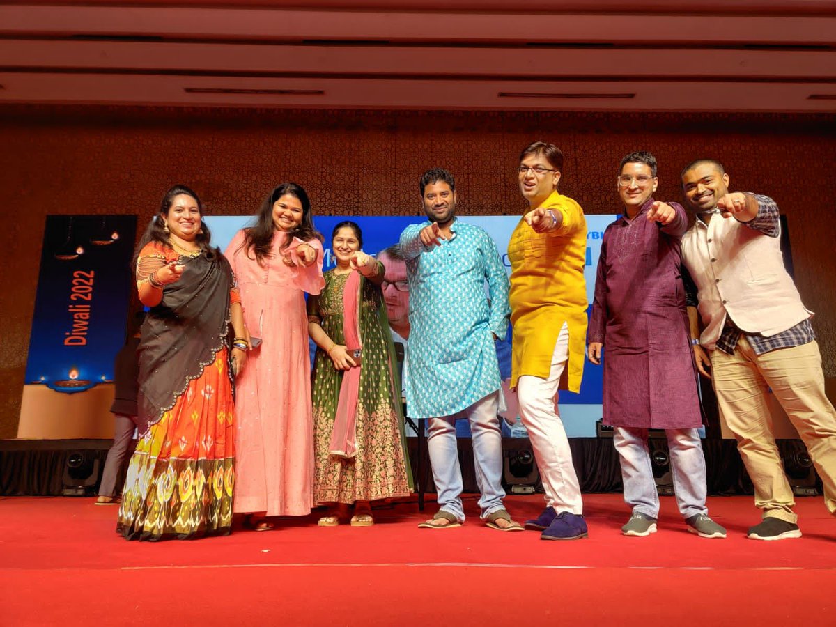 ModelN's tweet photo. Wishing all our colleagues, customers, partners, and friends a very happy Diwali! Sharing some special moments from our in-person #Diwali celebration in Hyderabad. We’re gearing up for another celebration in the U.S. and EMEA this week! #FestivalOfLights #ModelNLife #NFactor https://t.co/qEesoLkULn