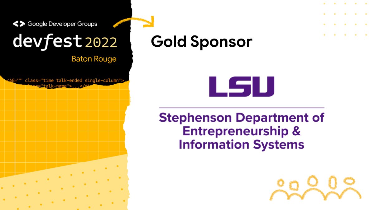 GDG_BatonRouge's tweet photo. We want to recognize the faculty and staff at @LSUSDEIS and @LSUOursoCollege, for their generous support of #DevFestBR. Thank you for being an incredible partner for this event! Learn more about SDEIS and its programs at https://t.co/kvQF00XBA2

#LSU #devfest #devfest2022 #gdsc https://t.co/hTjnKzv0rT