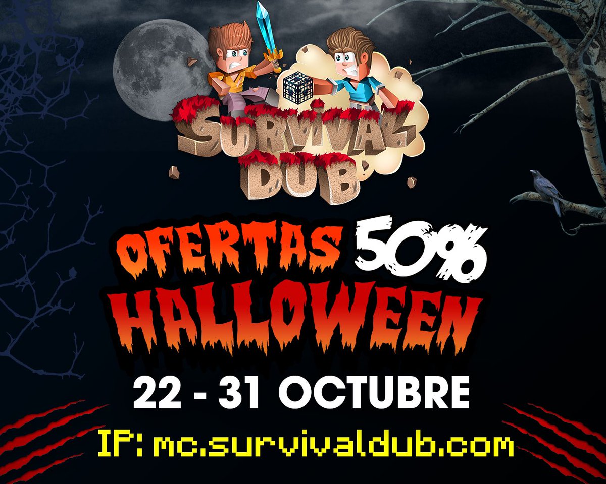Rebajas en todas las categorías de la tienda (para toda la Network) con un descuento del 50% de la mayoría de paquetes para disfrutar mejor la festividad de Halloween.