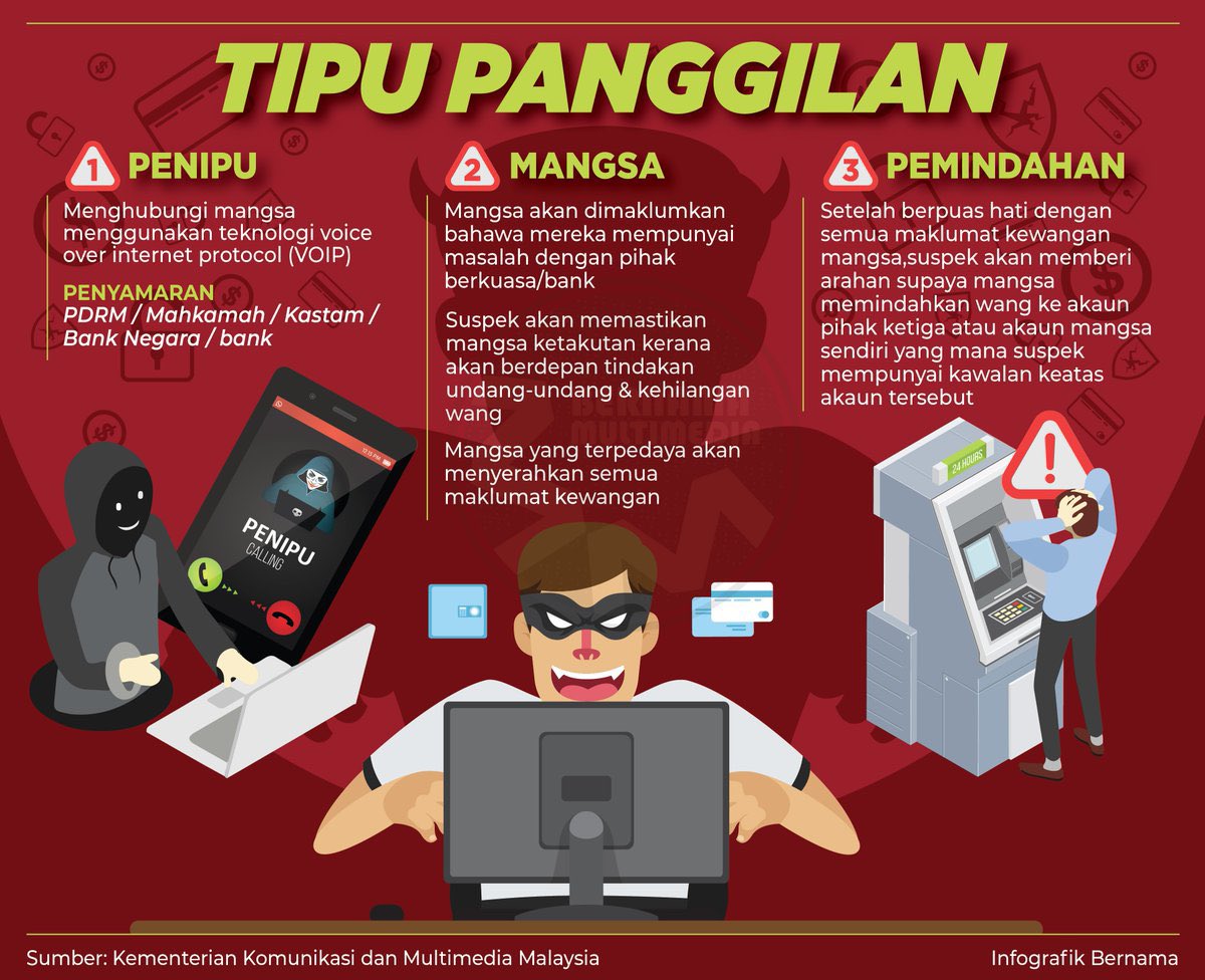 AdawiyahAzar's tweet photo. jangan mudah tertipu dengan panggilan yang mencurigakan gais ✊
#MCMC 
#MalaysiaICTVolunteer
#KelikDenganBijak 
#JanganTerpedaya
#Scammers https://t.co/jWHxiHHiQq