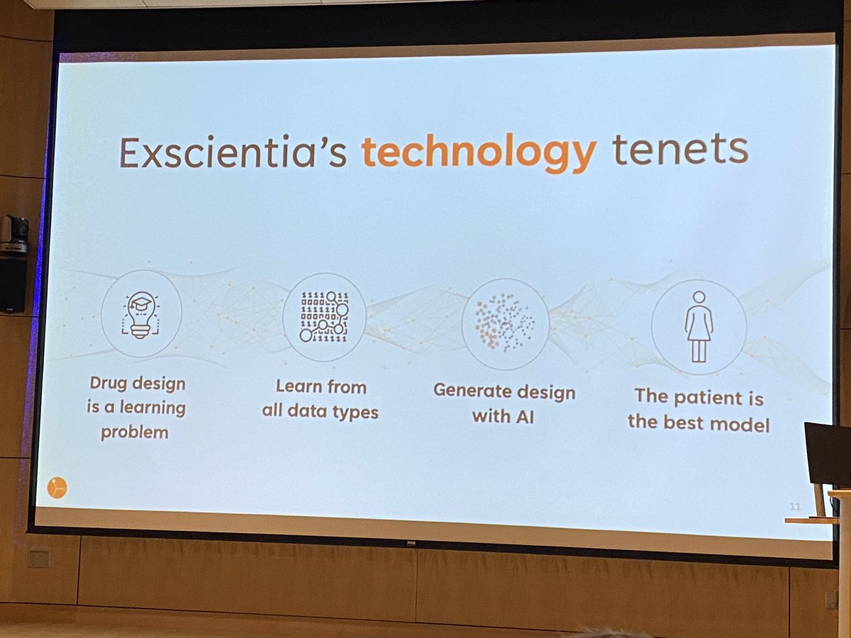 ssirimulla's tweet photo. Andy Hopkins, CEO of @exscientiaAI, kicking off @broadinstitute #MachineLearrning for #DrugDiscovery symposium. Think Drug design as learning problem rather than screening problem. https://t.co/nqoaZ3s9BS
