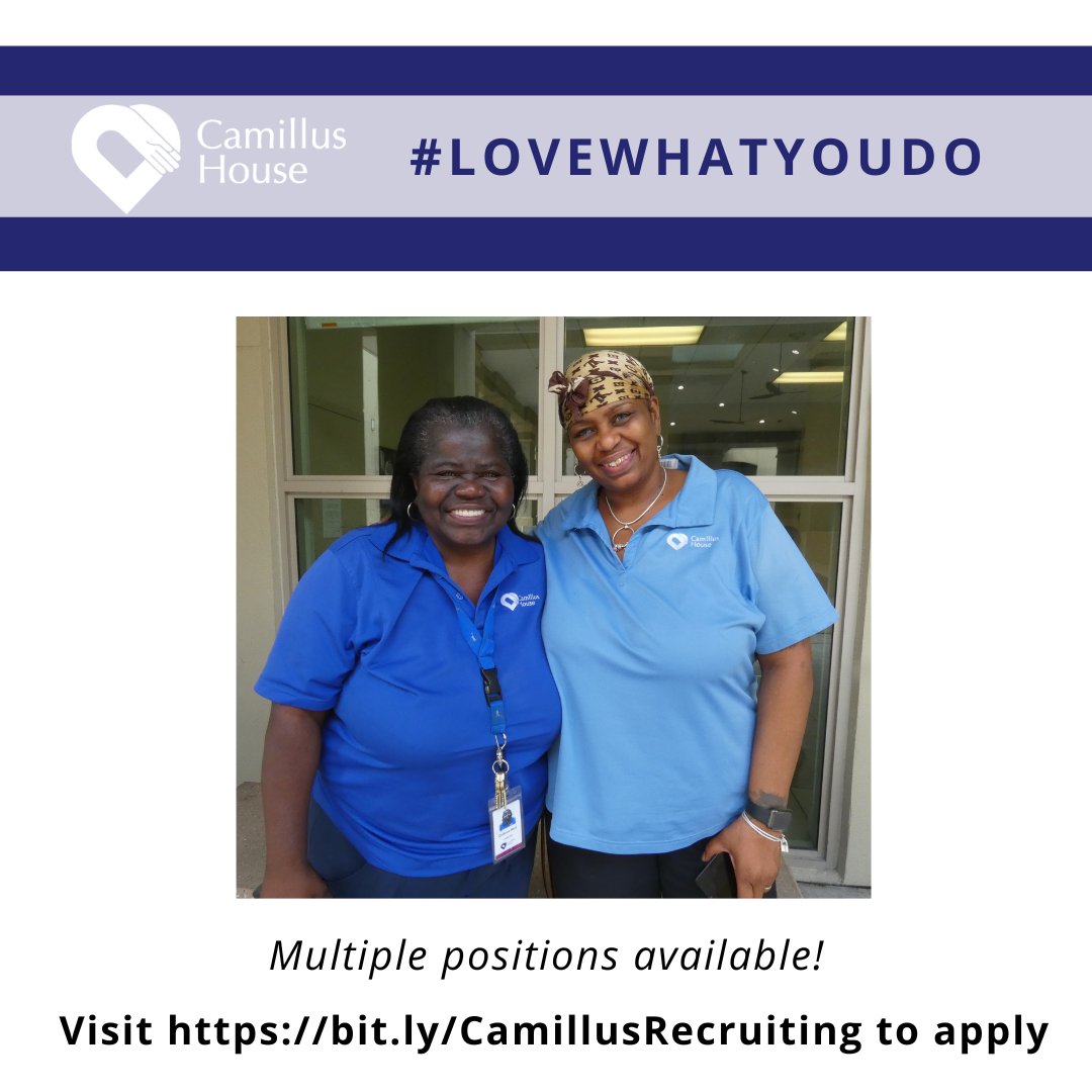 CamillusHouse's tweet photo. Are you awesome with a heart to help people? If yes, we are looking teammates like you! With several open positions, see if Camillus House would be a great place to begin your next adventure. Visit https://t.co/wVbymN7w4j to learn more. 
#JoinOurTeam #WeAreHiring #MoreThanAJob https://t.co/cKF4gBXBfk