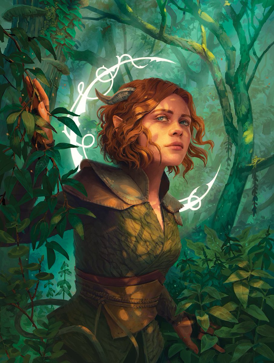 aliceduke's tweet photo. I had the great pleasure of painting Sophia Lillis as Doric earlier this year, for the cover of a YA D&amp;D movie prequel novel by @ek_johnston https://t.co/Ay07KcmaTs