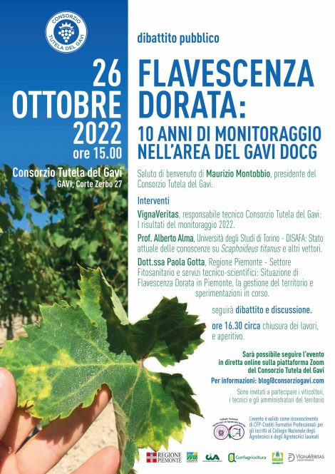 Vignaioli Piemontesi (@vignaioli) on Twitter photo Mercoledì 26 ottobre il Consorzio Tutela del <a href="/Gavi972/">Gabriela Vidal</a> organizza un dibattito pubblico dal titolo “Flavescenza dorata: 10 anni di monitoraggio nell’area del Gavi DOCG”. L’incontro sarà rivolto ai viticoltori e ai tecnici.
Tutte le info sul nostro sito
👇
vignaioli.it/flavescenza-do… Mercoledì 26 ottobre il Consorzio Tutela del <a href="/Gavi972/">Gabriela Vidal</a> organizza un dibattito pubblico dal titolo “Flavescenza dorata: 10 anni di monitoraggio nell’area del Gavi DOCG”. L’incontro sarà rivolto ai viticoltori e ai tecnici.
Tutte le info sul nostro sito
👇
vignaioli.it/flavescenza-do…