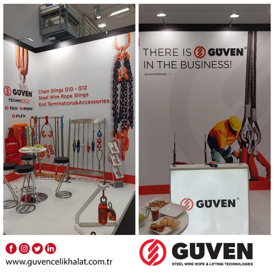 GuvenCelikHalat's tweet photo. We are happy to welcome you at our stand.
Bauma 2022
We are present at A1.400.
#specialsteelwirerope #endtermination #liftingbusiness #bauma #bauma2022 #sling #chainsling #grade100 #grade120 #SteelWireRope #Elevator https://t.co/9ED0FIdQgM