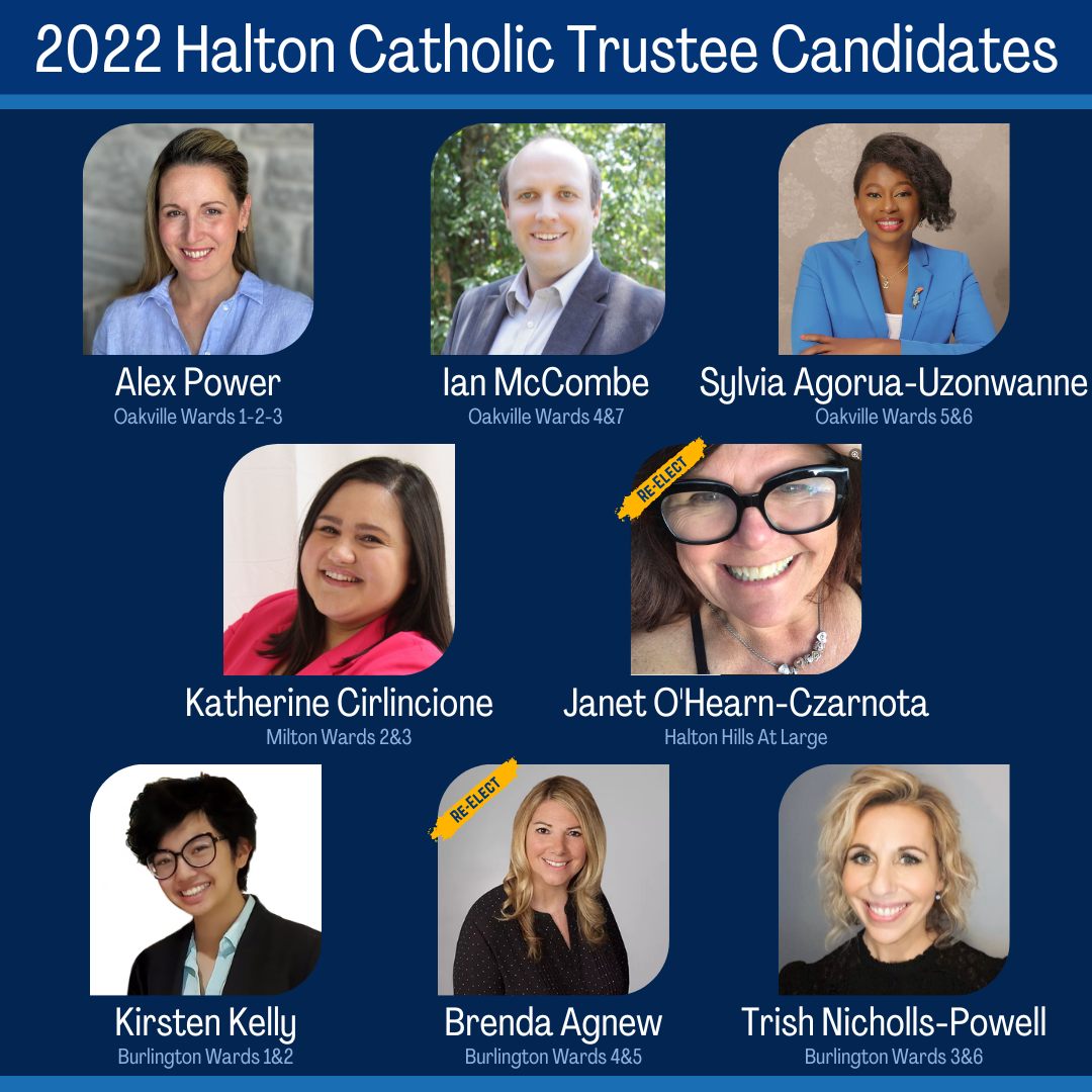 Don't forget to vote!

For those in Halton who vote for Catholic School Board Trustees, these are the candidates I support: