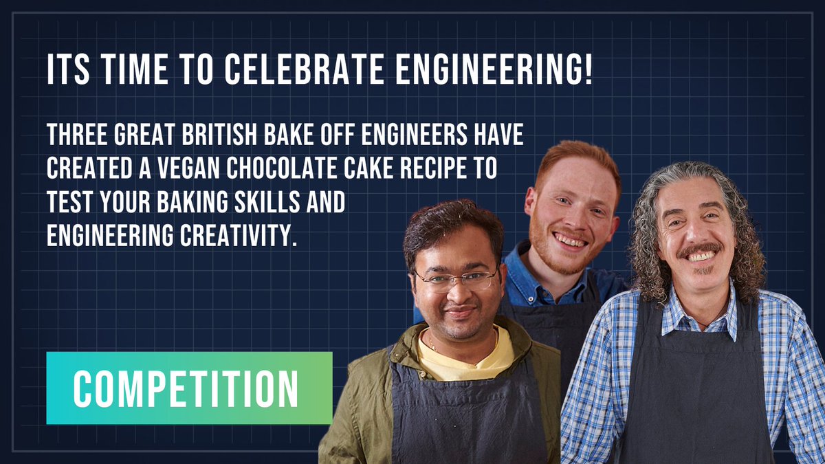 (1/3) It's competition time! Three #GBBO baking engineers <a href="/CakeSmyth/">Andrew Smyth</a> <a href="/giuseppecooks/">Giuseppe Dell’Anno</a> and <a href="/BakeWithRahul/">bakewithrahul</a> have prepared a recipe to test your baking skills and engineering creativity. We challenge you to bake it, engineer it and share it to win a prize. 👇 raeng.org.uk/recipe