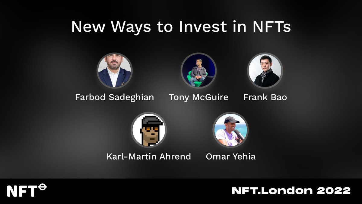 It is now less than two weeks until #NFTLondon2022 (@NFT_NYC)! Our CEO, @FarbodSadeghian, will be speaking about new ways to invest in NFTs. 👀 We are looking forward to a great event!