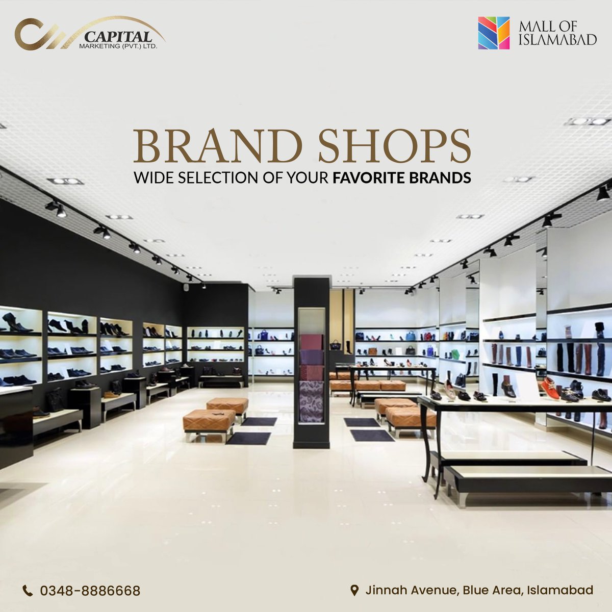 If you're looking for an exciting shopping experience, don't hesitate to visit Mall of Islamabad. We have a wide selection of your favorite brands and products!
#brandshops #favoritebrands #shopsareavailable #commercialspaces #capitalmarketing