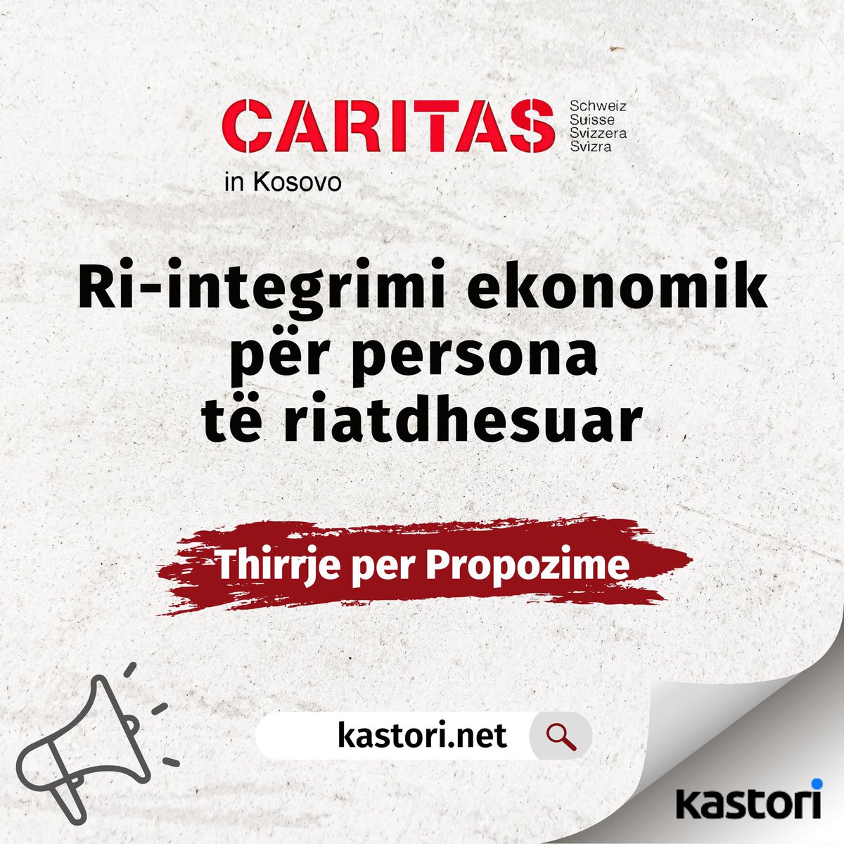 KastoriNet's tweet photo. 📌 Thirje për propozime, nga Caritasi Zviceran.
🔗 Info: https://t.co/1qV9uC8StK https://t.co/so4zefBAnu
