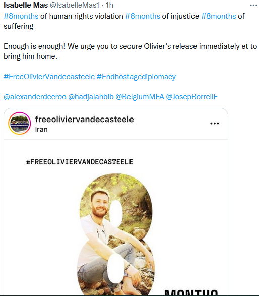 Mixing languages reflects my emotional state this morning, Montreal time... Thinking of Olivier, of all his loved ones. Loads of love and strength to all of them. Let's keep fighting for Olivier's release! bit.ly/3PrL0YA ✍️🙏 #FreeOlivierVandecasteele #BringOlivierHome