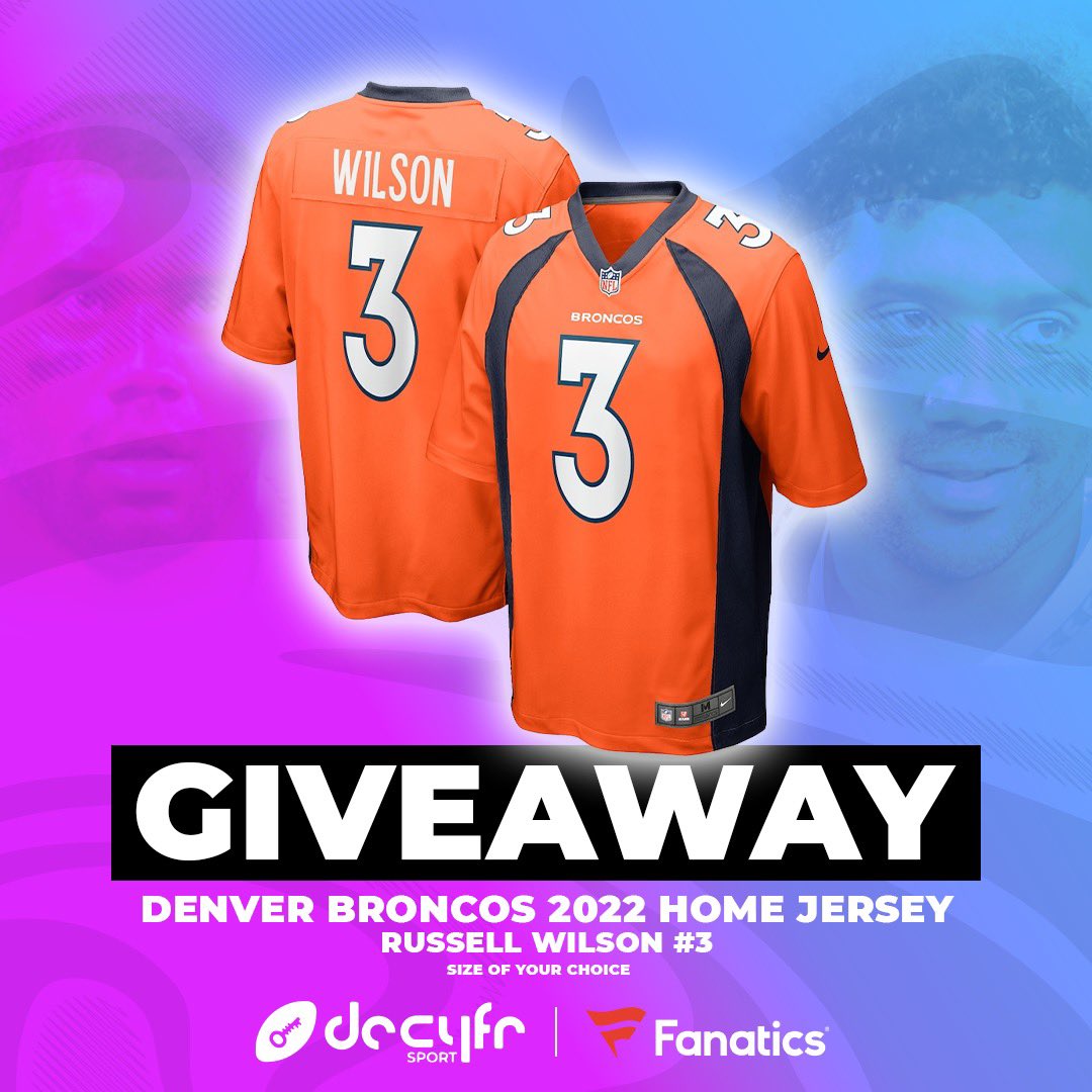 DecyfrSport's tweet photo. 🚨𝗚𝗶𝘃𝗲𝗮𝘄𝗮𝘆:

We’re teaming w/ @UKDenverBroncos to give away a @DangeRussWilson Jersey!

Enter:
🏈Like+RT this tweet
🏈Follow @DecyfrSport &amp; @UKDenverBroncos
Closes Fri 28th Oct 9pm!

@fanatics_uk 🙌
#NFL Merch: https://t.co/WL7PiY8Zxy
POCKET for 25%

#Decyfr #UnlockFandom https://t.co/srZJNZrIjC