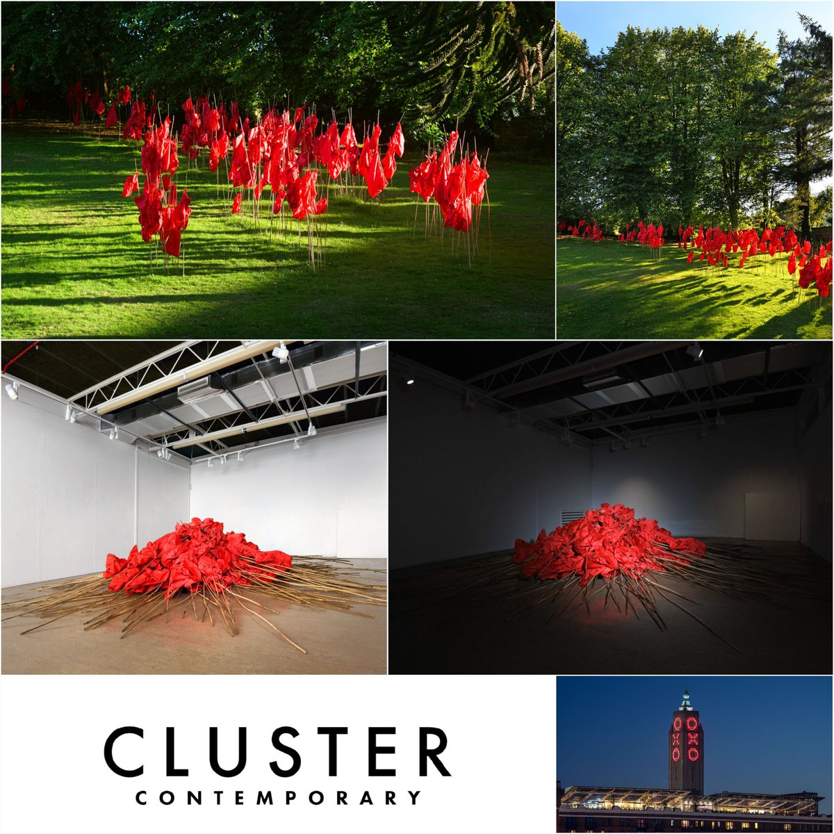 BeaLast's tweet photo. From @gracefieldarts #Dumfries to @OxoTowerWharf #London for CLUSTER 2022
3-6 NOV
#TheRedBags
#SculpturalDrawing
#Repurposed #Redcanvas #bamboo #bulletholes #artinstallation #contemporaryart
@Cluster_London
https://t.co/w9s3tOfsLV https://t.co/2Qd8sB7k1g