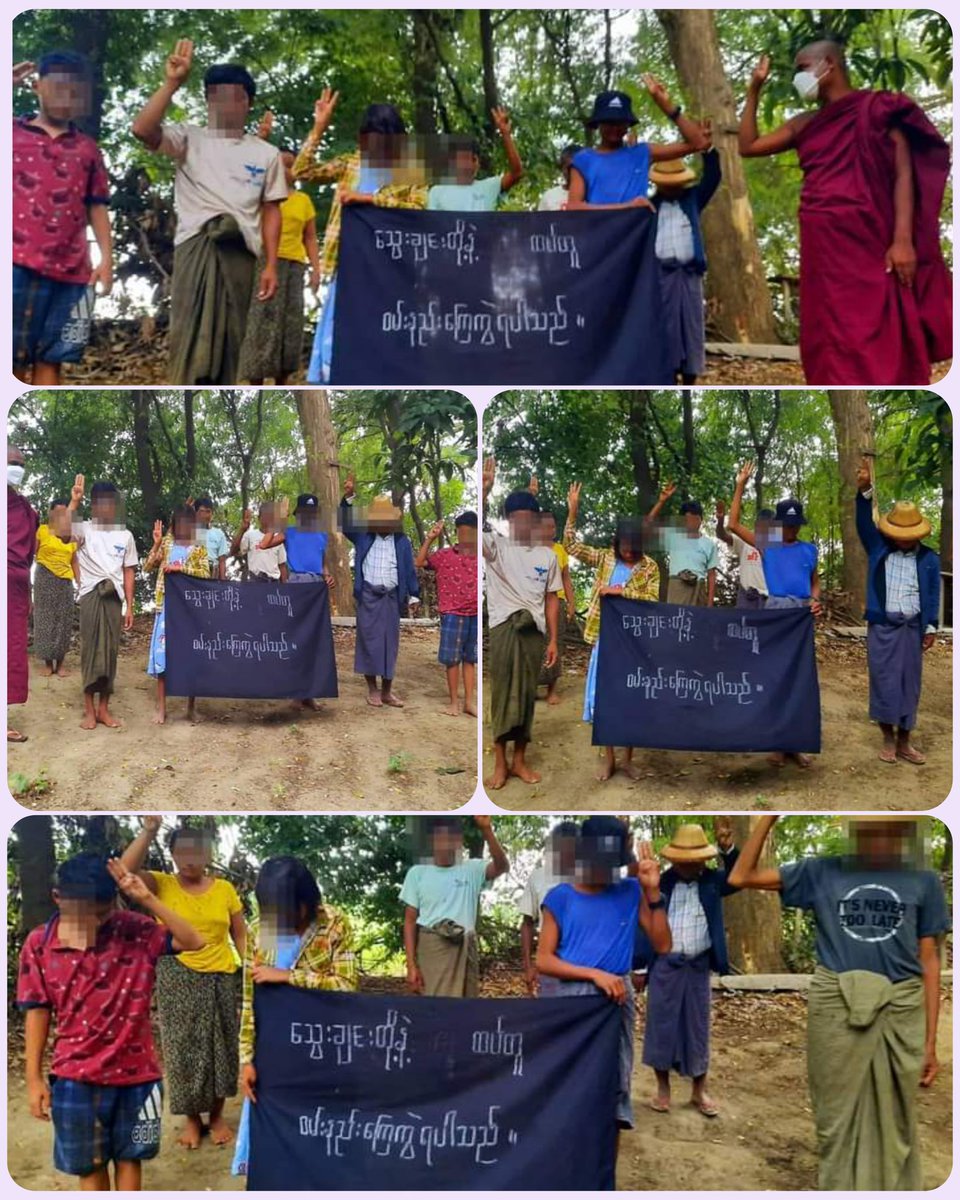 NantEiThandar's tweet photo. "သွေးချင်းတို့နဲ့ ထပ်တူ
၀မ်းနည်းကြေကွဲရပါသည်"😔
Anti-authoritarianism revolutionary strike in #Pyigyitagon Township, #Mandalay Division today.
#2022Oct24Coup
#WarCrimesOfJunta
#WhatsHappeningInMyanmar https://t.co/DhfWRCz2Bs