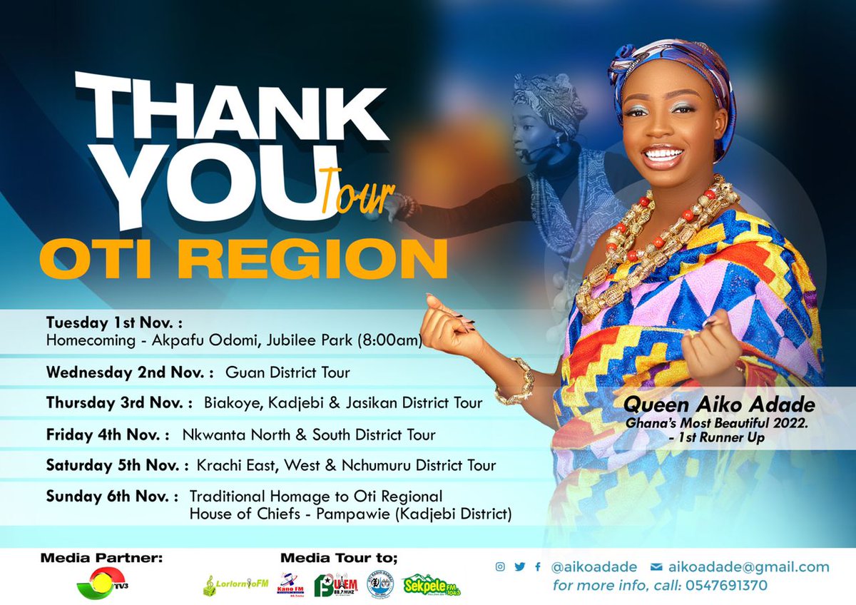 It’s official! 
Please keep an eye out for me at a location near you in the Oti Region.

<a href="/tv3_ghana/">#TV3GH</a> #tv3 #gmb2022