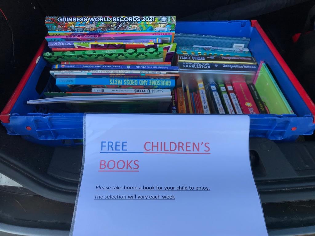 stgeorges_bwd's tweet photo. Pop down and see us on a Saturday morning 10-12noon and help yourself to some children’s books. We have a supply available each week during our food hub opening hours 📚 https://t.co/tq0wd8slRa