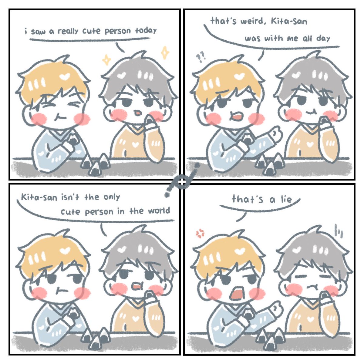 sukaatskt's tweet photo. This but with "cute" instead of "hot"

#atsukita #miyatwins https://t.co/P5i8s4yn29