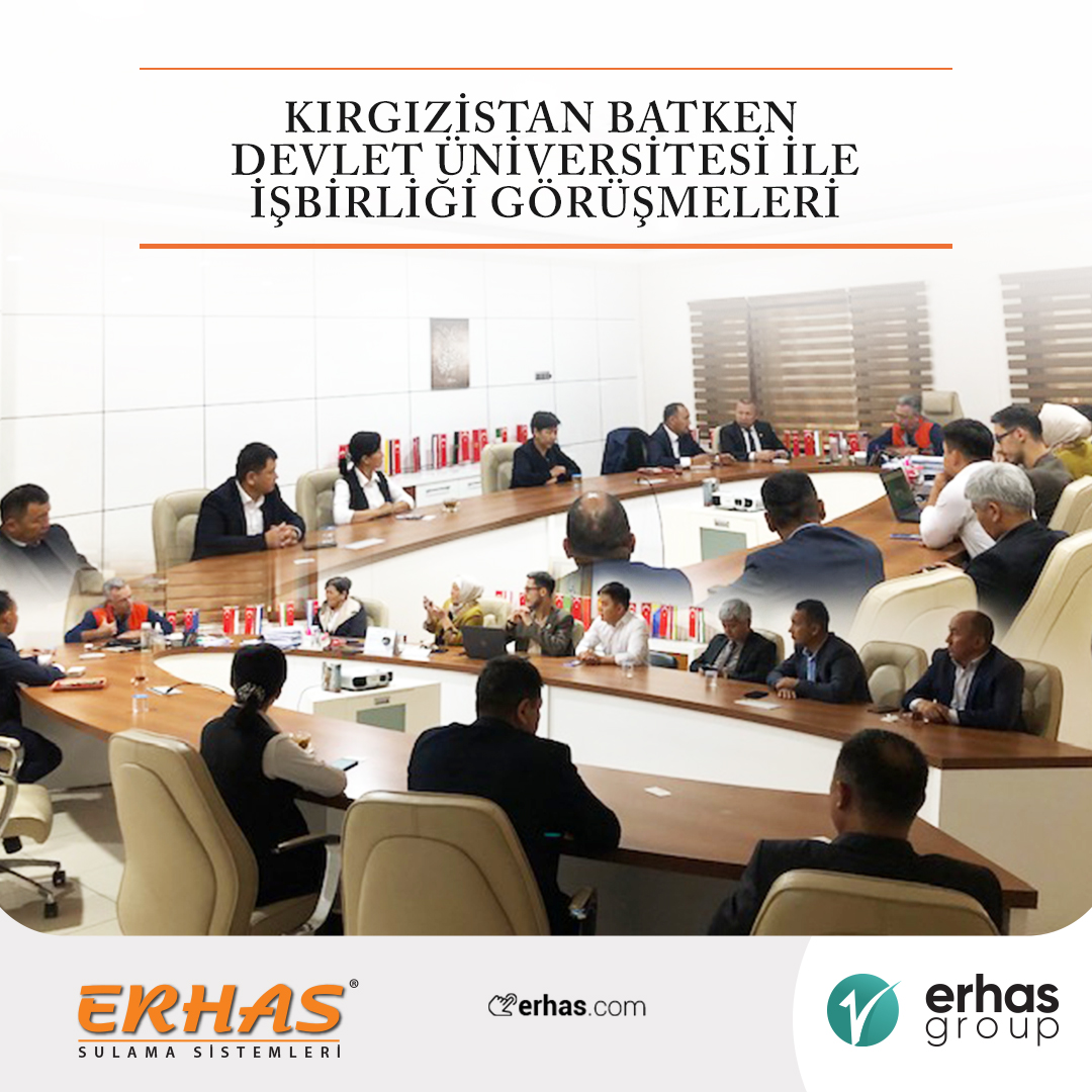 ErhasIrrigation's tweet photo. Kırgızistan Batken Devlet Üniversitesi Rektörü Prof. Dr. Aidarbek Gyiazov ve Heyetini şirketimizde ağırladık. 

Кыргызстан Баткен Мамлекеттик Университетинин ректору Проф. доктор. Айдарбек Гиязовду жана анын делегациясын биздин компанияда кабыл алдык. 

#ErhasSulamaSistemleri https://t.co/ptdgTcmxOc