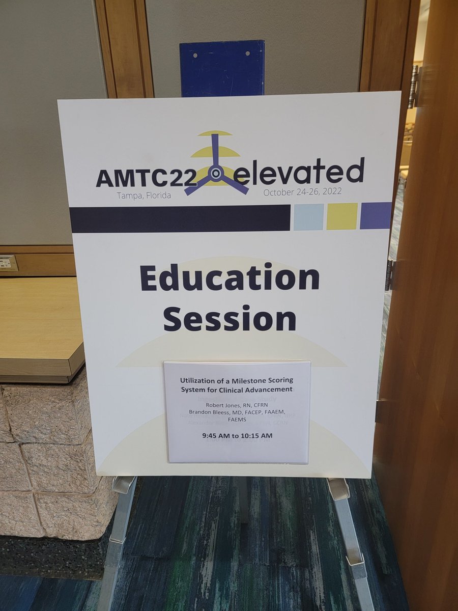 Excited to share how we developed our milestones for <a href="/OSFLifeFlight/">OSF Life Flight</a> that were created from the <a href="/acgme/">ACGME</a> idea for clinical advancement of flight medical crew at #amtc22.  #FOAMed #FOAMems