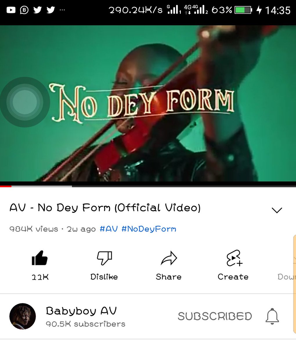 Dava272's tweet photo. Just 1 More Day #NoDeyForm By @Babyboyav__ will Hit 1M + Views On YouTube izz Really going βββ https://t.co/QsYpZbmhzo
