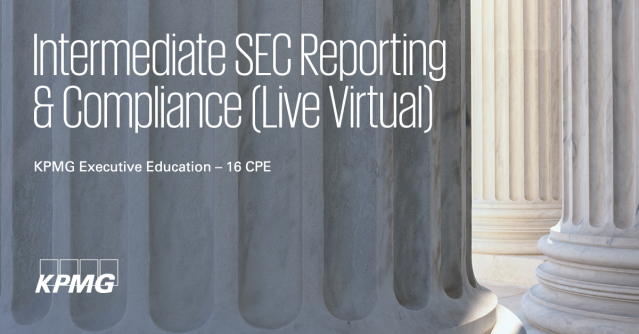TriciaMaz's tweet photo. Join us (virtually) Nov. 8–11 or Dec. 12–15: Intermediate SEC Reporting &amp; Compliance (16 hours over 4 days) provides guidance for financial professionals at public companies or companies planning an IPO. Estimated CPE: 16. https://t.co/sCXleKSlmG https://t.co/ccKfkA7ZAL
