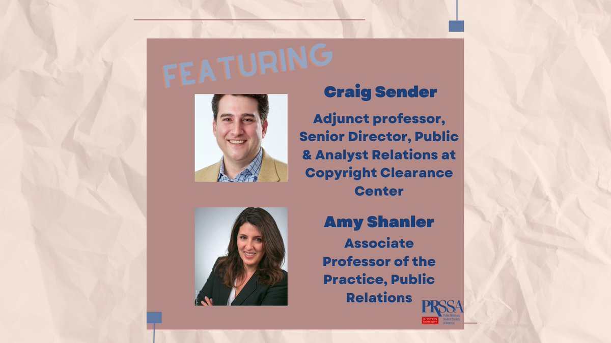 BUPRSSA's tweet image. Tomorrow we are hosting our meet the PR faculty event!  Stop by Sargent 104 at 5:30 to meet and get to know your PR professors. We are so excited for this event and hope to see you there! 🙌🏻