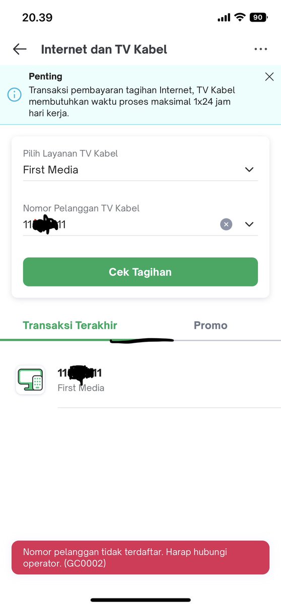 purnomoadji's tweet photo. @FirstMediaCares min mau cek+bayar tagihan di e-commerce kok ga bisa ya? https://t.co/zSVBJquaU1