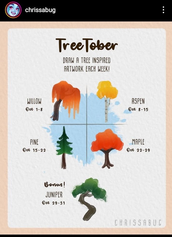 Mkpp_art's tweet photo. Otro árbol del reto #treetober de @Chrissabug, de la semana 2. https://t.co/lU5JWeUlWL
