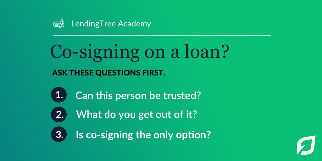 Is someone asking you to co-sign on a loan for them? Consider this: ow.ly/ULpF50Lj5M7 ••••••••••••••••••••••••••••• #LendingTree #Fintech #Credit #CreditScore #Debt #Loan #Lending #Cosigner #PersonalFinance #Money #Relationships #Family #Friends