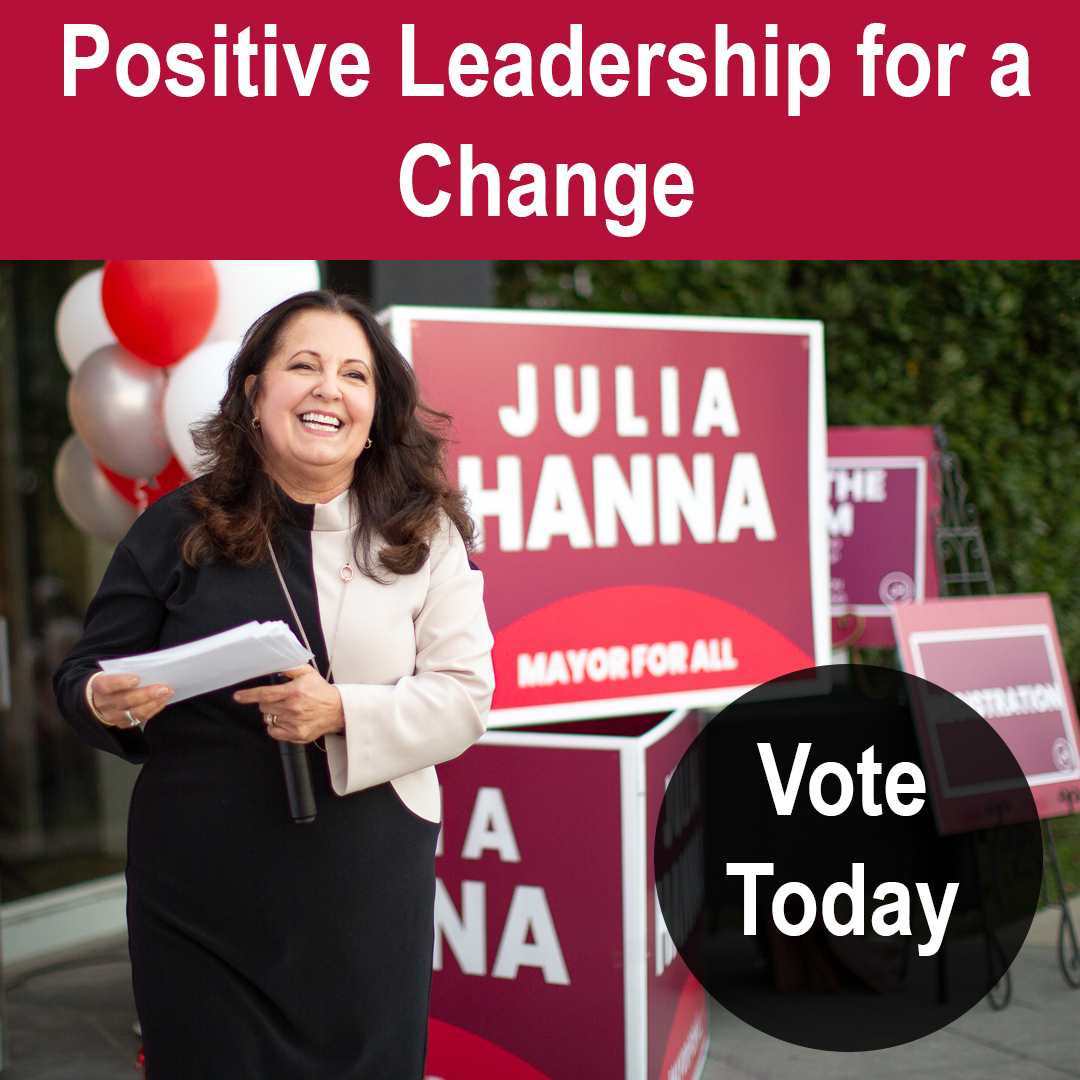 JuliaHannaOak's tweet photo. Today vote for positive leadership for a change! Thanks everyone who is taking time to vote today (&amp; in advance polls). Your vote matters! Find where to vote in #Oakville 10am-8pm: https://t.co/7ytmwwsmcf
#MayorForAll #OakvilleOntario #OakvilleVotes #VoteJulia #OakvilleMayor https://t.co/rV0JRokafP