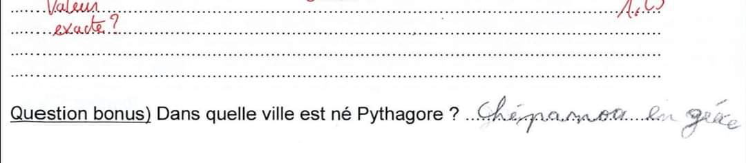 1Prof2Maths's tweet photo. Un élève rattrape son interro avec le référent Ulis. En voyant la question bonus, cet élève lui demande la réponse. Aussitôt, celui-ci lui dit "J'sais pas moi, en Grèce ?". Il n'en aura fallu pas plus.
#FouRire #CestMignonUn3e https://t.co/5NdAklsmeY