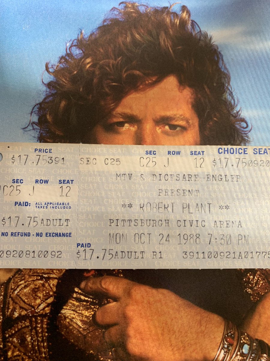 guyovernight's tweet photo. This date in ‘88 @RobertPlant #NowandZen plays the #Pittsburgh Civic Arena. Beforehand we took the Magic 97 Pre show Gateway Clipper cruise, I believe hosted by @dvesean 😎 before the #DVE years. https://t.co/YsXP8UYwa8