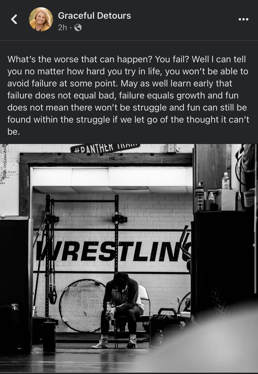 There are many times in sports &amp; in life where it won’t be fun.The struggle is the part we find ourselves, test ourselves. The line in the sand that says on this side is where you are &amp; the other side is where you wanna be&amp;in between is a lot of hard work that may not be fun.