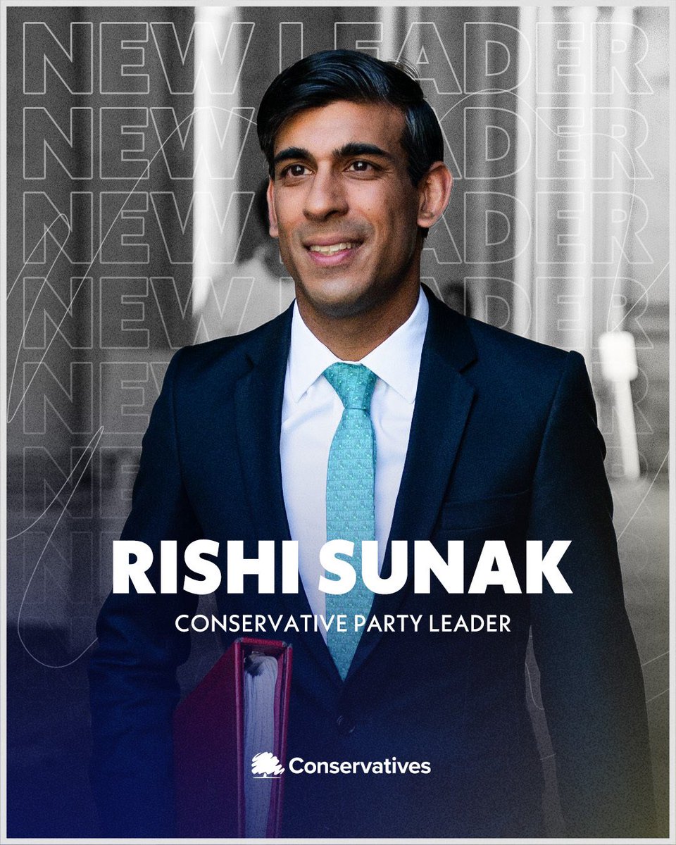 Tameside_YC's tweet image. Congratulations to @RishiSunak on becoming Leader of the the Conservative Party and the next Prime Minister of the United Kingdom.