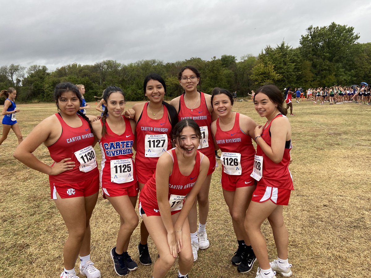 It’s a rainy day for the regional cross country race but our Lady Eagles are ready!! <a href="/CRSideAthletics/">Carter-Riverside Athletics</a> <a href="/FWISDAthletics/">FWISD Athletics</a> <a href="/CRiversideHS/">Amon Carter-Riverside High School</a> <a href="/PrincipalAlfaro/">Victor Alfaro</a>