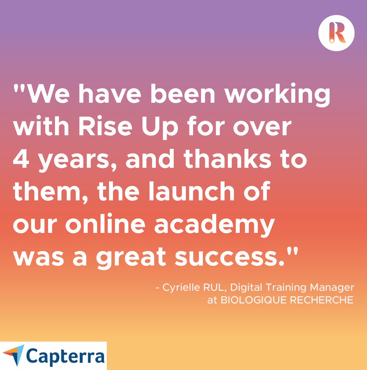 RiseUpAI's tweet photo. π«π· Un remerciement spΓ©cial Γ Cyrielle Rul pour ce joli retour sur @Capterra π₯°β
π¬π§ A special shoutout to Cyrielle Rul for such positive commentary on @Capterra π₯°β
#riseupΒ #learning #blendedlearning #owntoday #learningops #timetoskill #capterra #tech #hr #hrtech #lifow https://t.co/Nc2gmW3mum