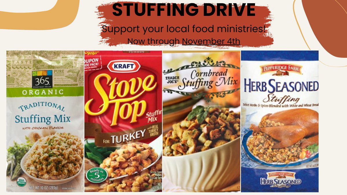 It's that time of year again! We are collecting stuffing for STUFFING DRIVE to help out our community! We will be collecting stuffing between now and November 4th. #SIScommunitybuilders #stuffingdrive